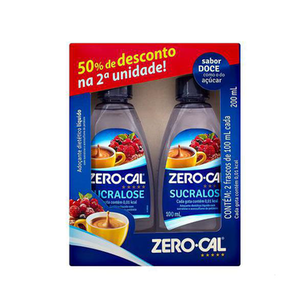 Imagem do produto Adoçante Zerocal Sucralose Com 02 Unidades De 100Ml