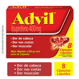 Advil 400Mg Com 8 Cápsulas