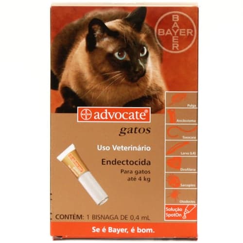 Imagem do produto Advocate Gatos Para Gatos Até 4Kg Pipeta Com 0,4Ml .