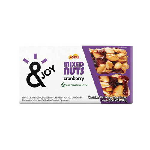 Imagem do produto Agtal Barra De Mixed Nuts, Cranberry 30G Agtal