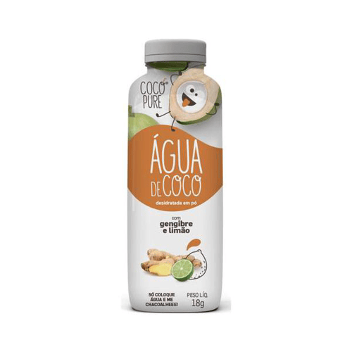 Imagem do produto Água De Coco Em Pó Coco Pure Com Gengibre E Limão 18G