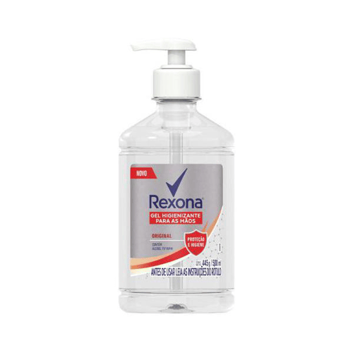Imagem do produto Álcool Gel Rexona Higienizante Para Mãos Original Pump 500Ml