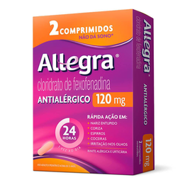 Imagem do produto Allegra - 120Mg 2 Comprimidos
