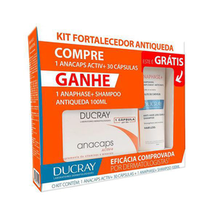Imagem do produto Anacaps Activ+ Com 30 Cápsulas Grátis Shampoo Anaphase+ Antiqueda 100Ml