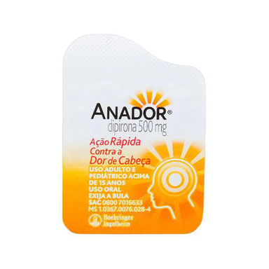 Imagem do produto Anador 500Mg Com 4 Comprimidos