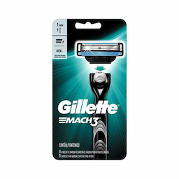 Aparelho De Barbear Recarregável Gillette Mach3 + 1 Refil