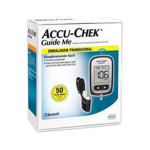 Kit Para Controle De Glicemia Accu Chek Guide Me Com 1 Monitor + 50 Tiras