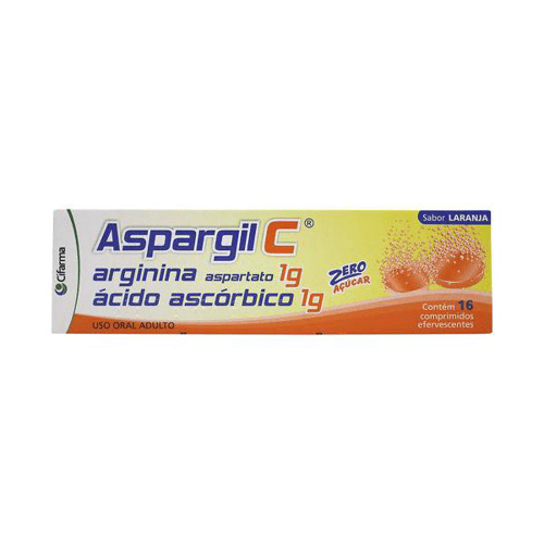 Imagem do produto Aspargil C Sabor Laranja 16 Comprimidos Efervescentes