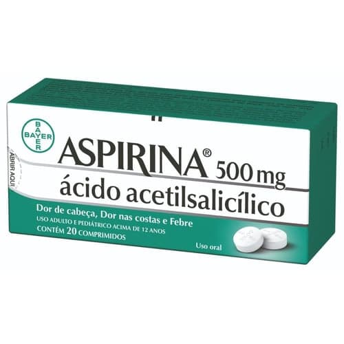 Imagem do produto Aspirina Efervescente 500Mg Com 20 Comprimidos