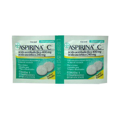 Imagem do produto Aspirina - Vit C Efervescente Ev 1X2 Comprimidos