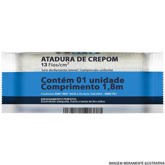 Imagem do produto Atadura - De Crepe Neve 13 Fios 30Cm 1,8M