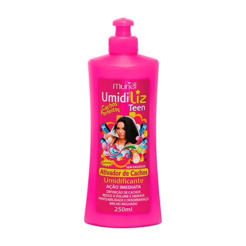 Imagem do produto Ativador De Cachos Umidificante Umidiliz Teen Pink Com 250Ml Muriel