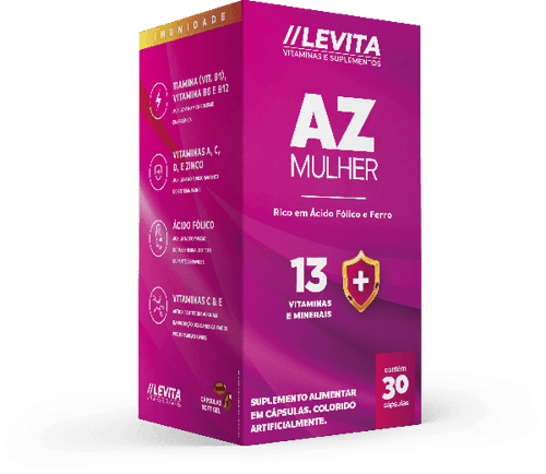 Imagem do produto Az Mulher Levita Vitaminas E Suplementos - 30 Cápsulas