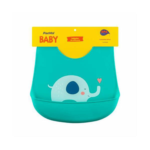Imagem do produto Babador Em Silicone Panvel Baby Elefante