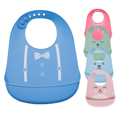 Imagem do produto Babador Impermeavel Avental Alimentação Infantil Bebes De Silicone Com Pega Migalhas Cor:azul Buba