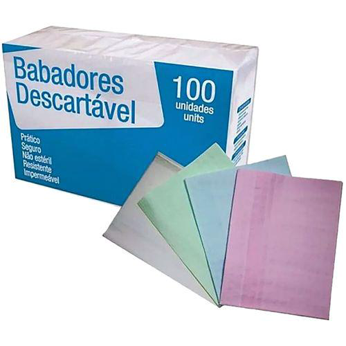 Babador Impermeável Best Care Descartável Colorido 100 Unidades