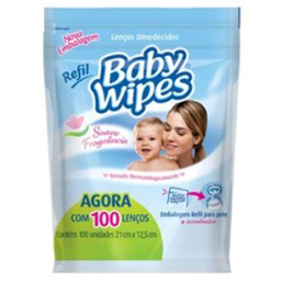 Baby - Wipes Refil C 100 Lenços Umedecidos