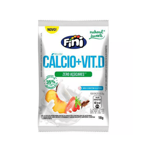 Imagem do produto Bala De Gelatina Fini Natural Sweets Cálcio + Vitamina D 18G
