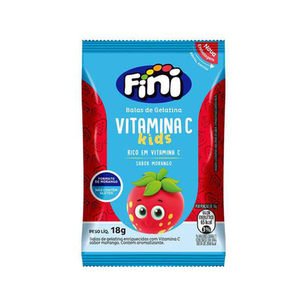 Imagem do produto Bala De Gelatina Fini Vitamina C Kids Sabor Morango 18G