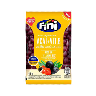 Imagem do produto Bala Fini Zero Açúcar Açaí + Vitamina B 18G