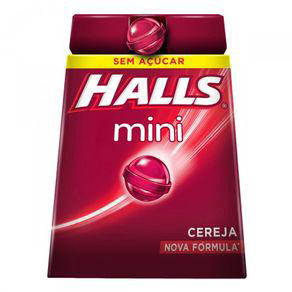 Bala Halls Mini Cereja Com 15G