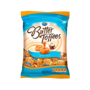 Balas Arcor Butter Toffees Sabor Leite 100G