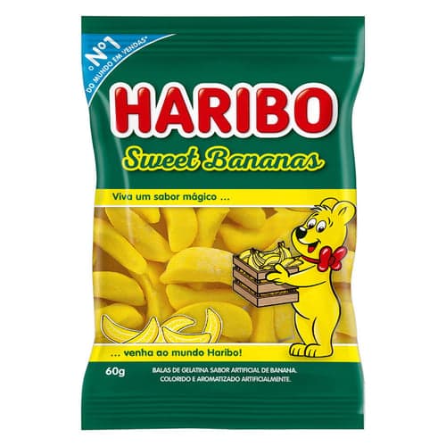 Balas De Gelatina Haribo Sweet Banana 60G