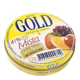 Imagem do produto Balas - Diet Refrescantes Sabor Mista Premium Sweet Gold 32G