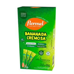 Imagem do produto Bananada Flormel Cremosa Zero Açúcar Com 66G 66G