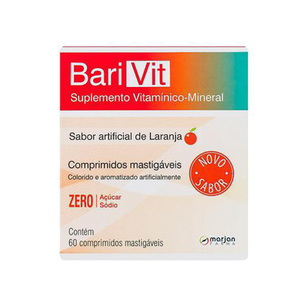 Barivit Com 60 Comprimidos Mastigáveis Laranja