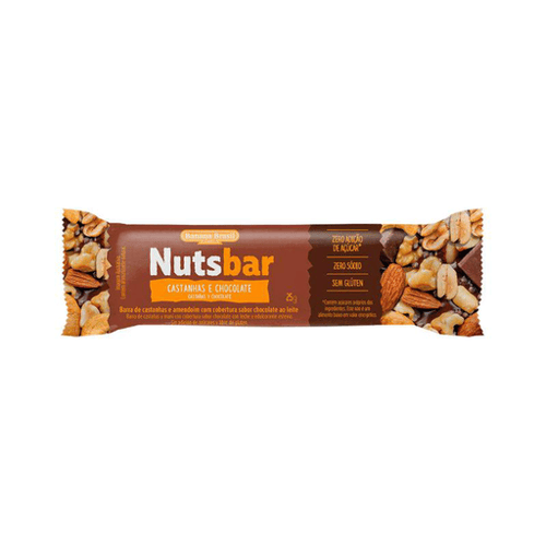 Barra De Castanhas E Chocolate Nuts Bar Com 25G