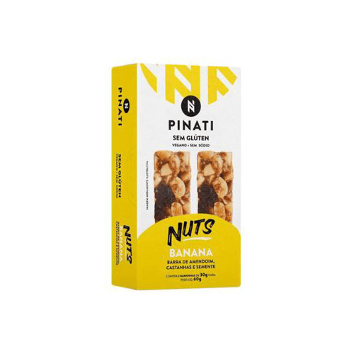 Imagem do produto Barra De Cereais Pinati Nuts Banana Caixa Com 2 Unidades De 30G Cada