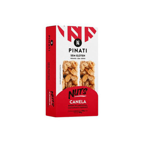 Imagem do produto Barra De Cereais Pinati Nuts Canela Caixa Com 2 Unidades De 30G Cada