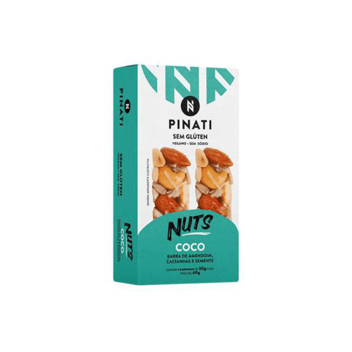 Imagem do produto Barra De Cereais Pinati Nuts Coco Caixa Com 2 Unidades De 30G Cada