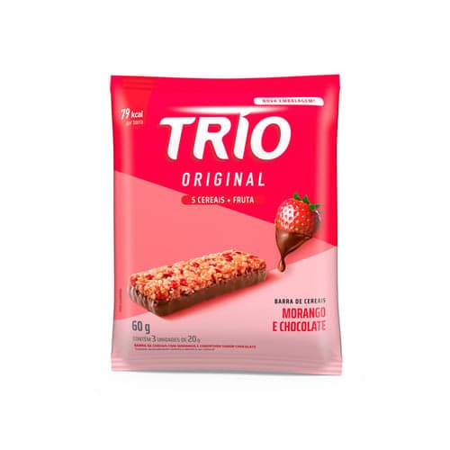 Imagem do produto Barra De Cereais Trio Light Morango Com Chocolate
