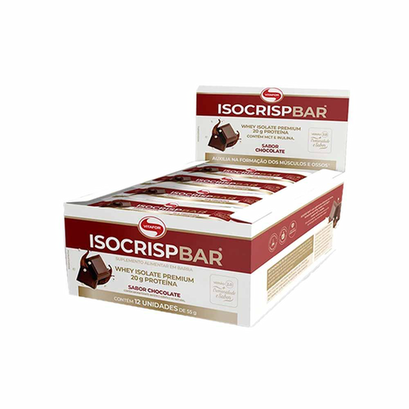 Imagem do produto Barra De Proteína Chocolate Isocrisp Vitafor Cx C/ 12 Un 55G