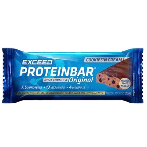 Imagem do produto Barra De Proteína Exceed Proteinbar Original Cookies Cream 25G
