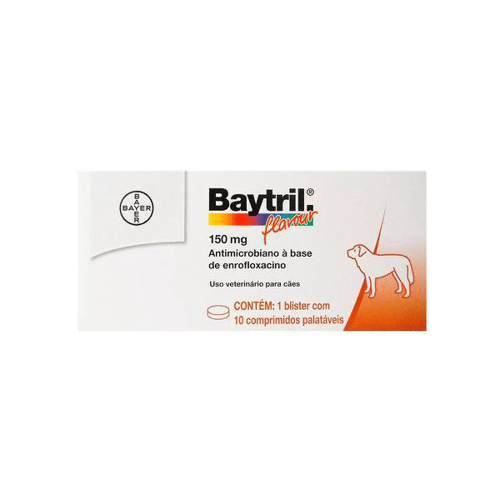 Imagem do produto Baytril Flavour 150Mg Antimicrobiano Para Cães E Gatos