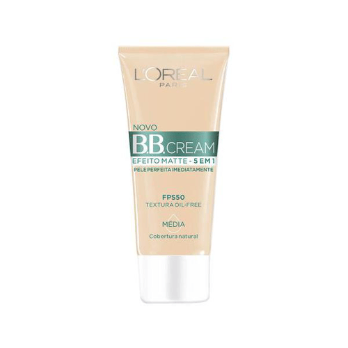 Imagem do produto Bb Cream L'oréal Fps 50 Efeito Matte 5 Em 1 Cor Média 30Ml