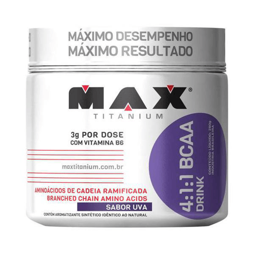 Imagem do produto Bcaa 4:1:1 Drink Max Titanium Sabor Uva 280 G