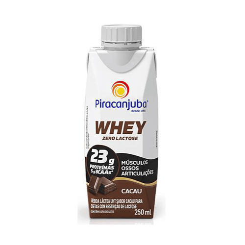 Imagem do produto Bebida Láctea Piracanjuba Whey Zero Lactose Cacau 250Ml