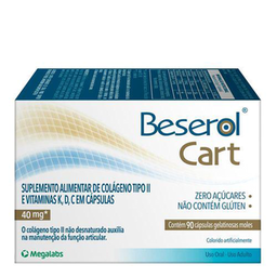 Imagem do produto Beserol Colágeno T2 Não Desnaturado+Vitaminas Com 90 Cápsulas