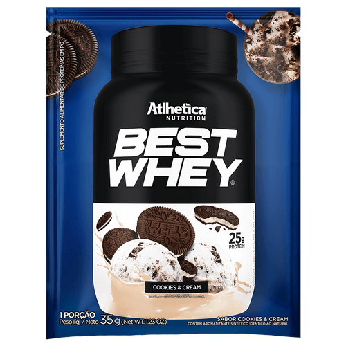 Imagem do produto Best Whey Atlhetica Nutrition Sabor Cookies & Cream Sachê Com 35G