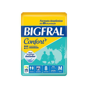 Imagem do produto Bigfral Confort Fraldas Tamanho Medio Com 8 Unidades
