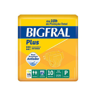 Imagem do produto Bigfral - Plus Fraldas Descartáveis Uso Adulto Tamanho P - Contém 10 Unidades. Pom Pom