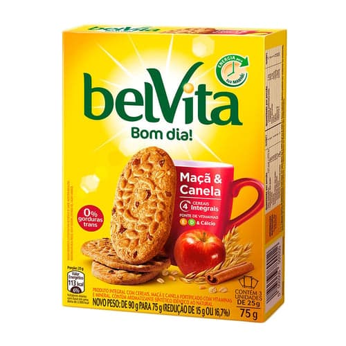 Imagem do produto Biscoito Belvita Bom Dia! Sabor Maçã E Canela Com 3 Unidades De 25G Cada