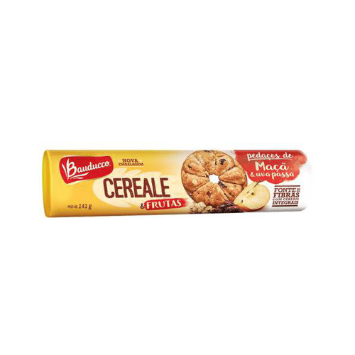 Imagem do produto Biscoito Integral Bauducco Cereale Maçã E Uva Passa Com Leite 141G