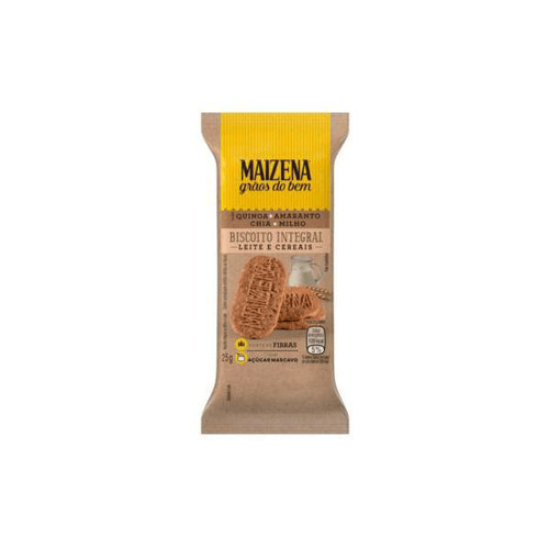 Imagem do produto Biscoito Integral Maizena Grãos Do Bem Leite E Cereais 25G