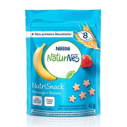 Biscoito Nestlé Naturnes Nutrisnack Morango E Banana 42G