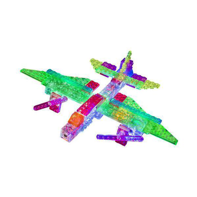 Imagem do produto Blocos De Montar Base Luminosa Avião De Carga 12 Em 1 Laser Pegs